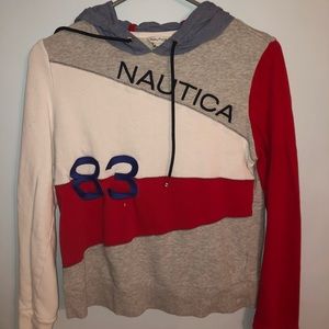 Red White and Blue Stitched Nautica Pullover